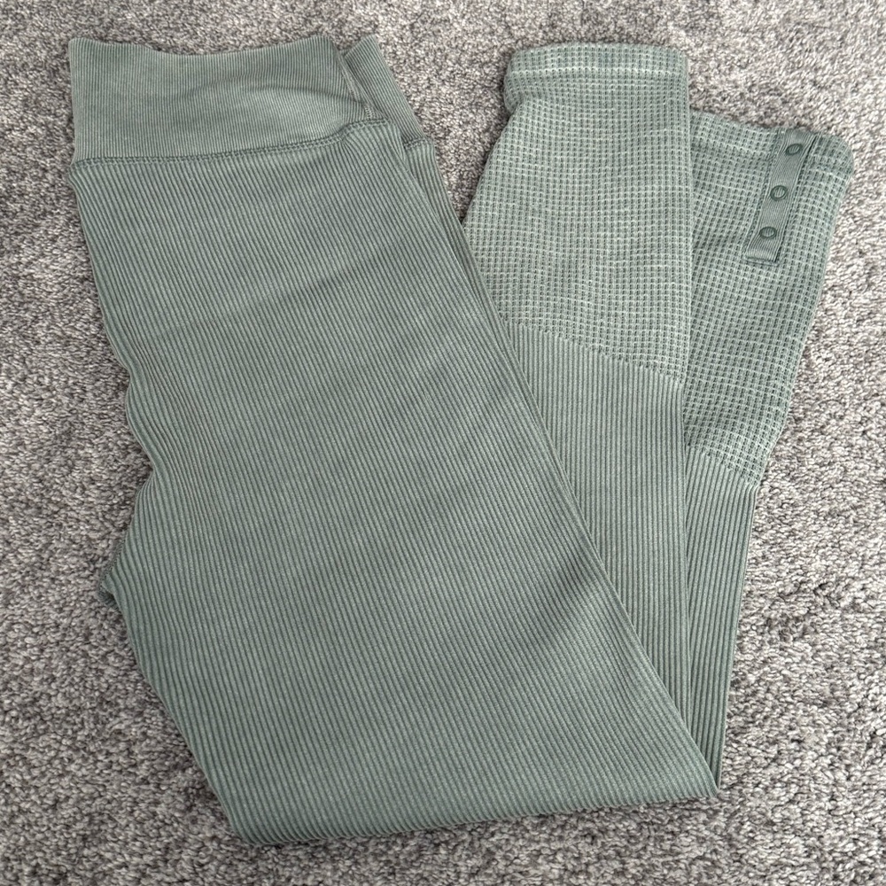 aerie offline main squeeze seamless high waisted waffle leggings L
